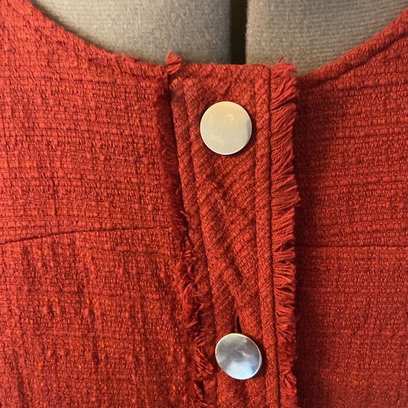 Mossimo Red-Orange-Rust Color Cute Fitted Jacket - Short Sleeves Size Small - Picture 2 of 10